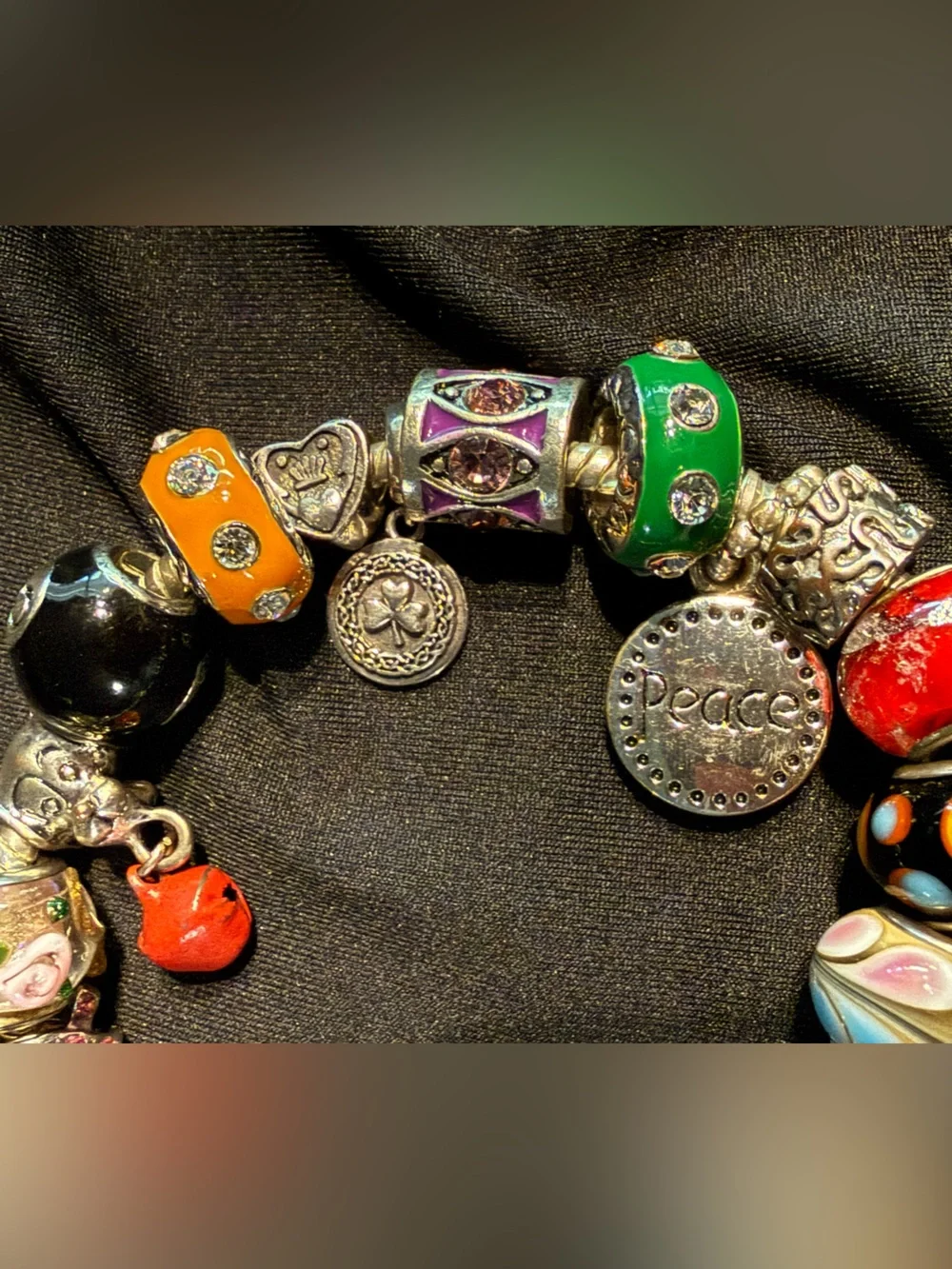 Chamilla .925 Sterling Silver Charm Bracelet FULL! - Picture 4 of 12